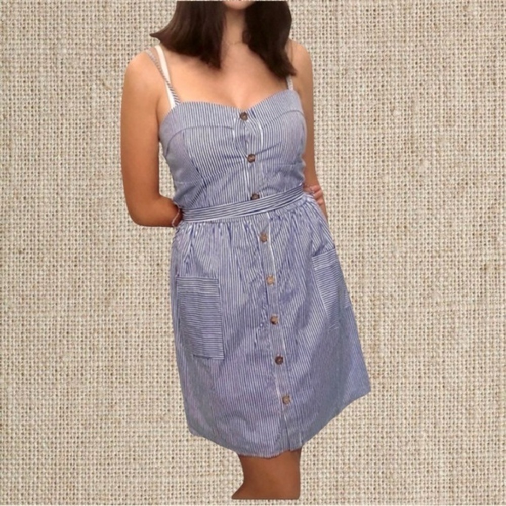 Blue stripe mini dress - Picture 3 of 3